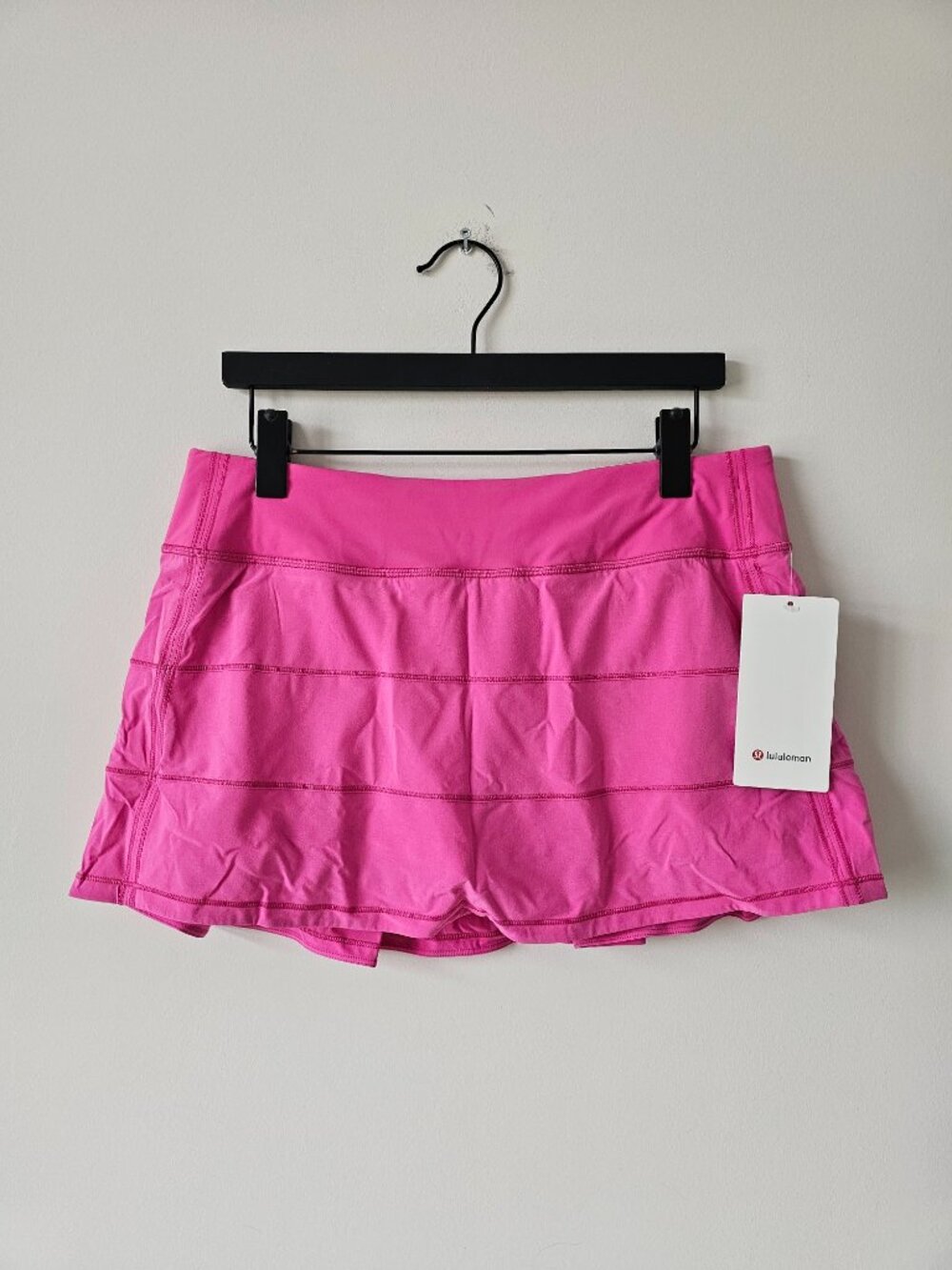 NWT LULULEMON SNCP Sonic Pink Pace Rival Mid Rise Luxtreme Skirt 12